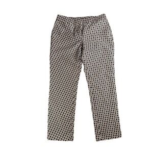 Ann‎ Taylor Factory Signature Geometric Print Dress Pants Size 0 Work Black